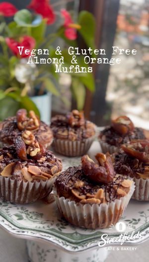 Vegan / Gluten Free 
Almond & Orange Muffins at Sweetfields' Cafe & Bakery in Birmingham