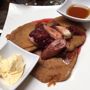 carrot pancakes  at GustOrganics in New York City