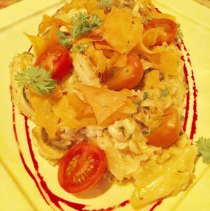 veg risotto with tofu added  at Pad Thai in Santiago