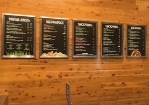 Wall menu at Juice Generation - Gramercy in New York City