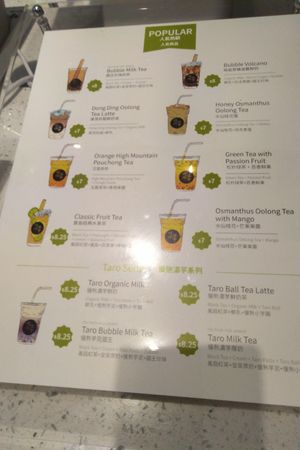 Menu 1/3 at CHICHA San Chen 吃茶三千 (Tukwila) in Tukwila