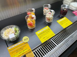 salads, etc. marked as vegan at Hibino Cafe AGT in Sapporo