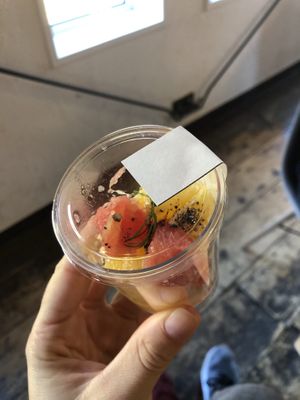 Cute lil fruit salade at Hibino Cafe AGT in Sapporo