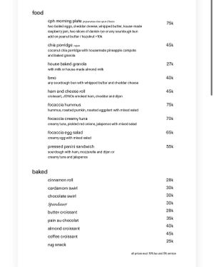 Menu  at Copenhagen Cafe Canggu in Kabupaten Badung