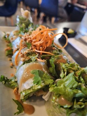Tofu spring roll - ask for the vegan menu at Pho Momma in Sacramento