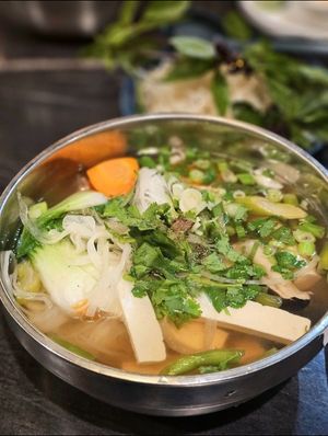 Tofu & mixed veggie pho - ask for the vegan menu at Pho Momma in Sacramento
