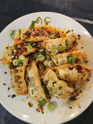Chili oil crispy wontons - ask for the vegan menu at Pho Momma in Sacramento