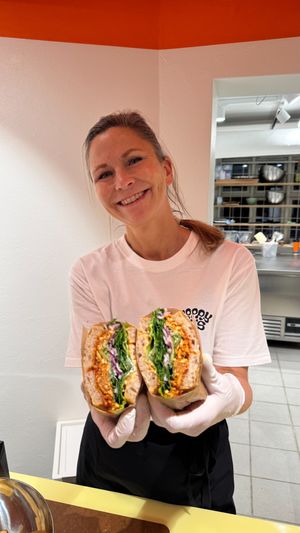 Sloppy BBQ Deli Sandwich at Sloppy Jo's Deli & Takeaway in Copenhagen