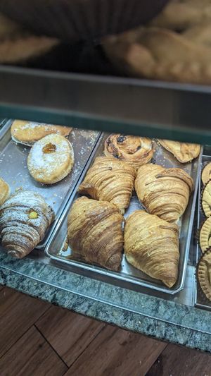 Delicious vegan croissants at Caffe Trastevere in Rome