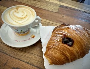 Cherry croissant was delicious!   at Caffe Trastevere in Rome