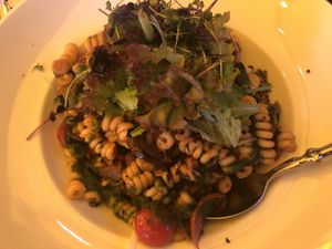 Seasonal menu: summer pasta - delicious! at Stadtwirtschaft Freiberg in Freiberg Saxony