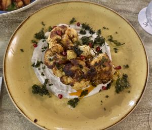 Cauliflower Steak (vegan option)  at Skyring's Restaurant and Bar in Rockhampton