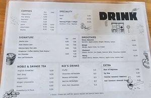 Drink Menu February 2026 at Avodi Vegetarian & Cafe in Auckland