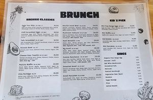 Brunch Menu February 2026 at Avodi Vegetarian & Cafe in Auckland