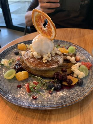 Gluten free pancakes   at Avodi Vegetarian & Cafe in Auckland