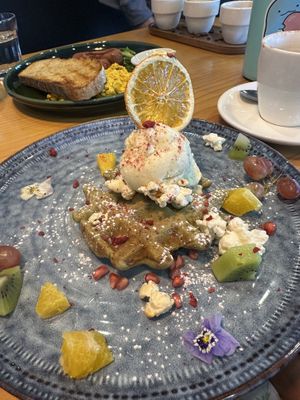 Kids vegan waffle meal   at Avodi Vegetarian & Cafe in Auckland