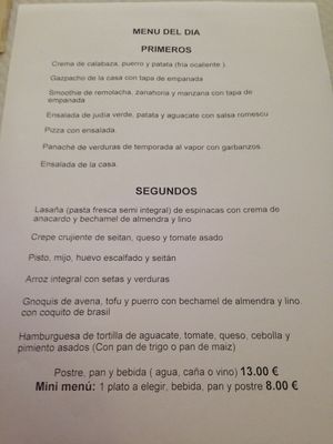 Menu del Dia at L'Union in Leon