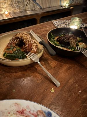 Acorn squash and maitake mushroomms  at Lake Inez in Toronto