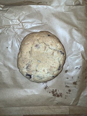 Chocolate Chip Cookie (Deceptively Good). Doesn’t Look Like Much But Is Divine.   at BEK Sourdough Bakery in Gosport