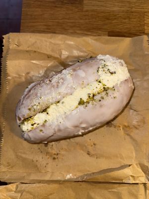 Pistachio Iced Bun (Massive).   at BEK Sourdough Bakery in Gosport