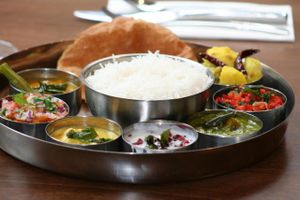 Vegetarian Thali  at Tharavadu in Leeds