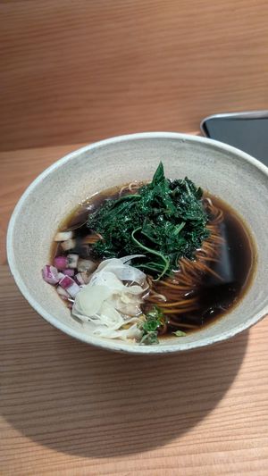 Veggie ramen adapted to be vegan - no egg at Slurp Ramen Joint in København
