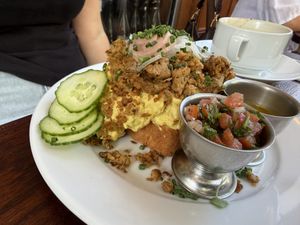 Brunch toast  at Présent in Paris