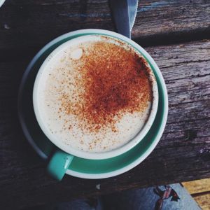 vegan chai spiced latte! at Southsea Coffee - Osborne Rd in Portsmouth