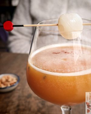 Mocktail Ayutthaya, passion fruit at Les Amants Verts in Paris
