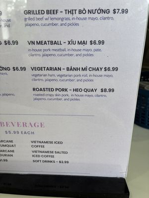 Menu   at Banh Mi Cafe in Mobile