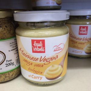 Vegan curry mayonnaise at NaturaSi in Catania