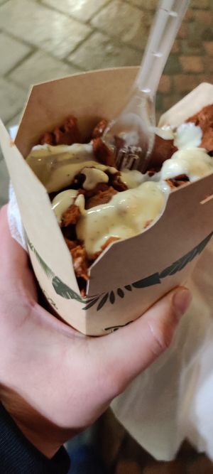 Vöner Box mit veganer Jogurt Sauce at Veganland Cigköfte in Rheinland-pfalz