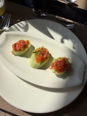 Cucumber with tomato salad at Elite Of The Seas  in Hanoi
