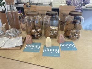 Vegan cookie jars  at Planty  in Tbilisi