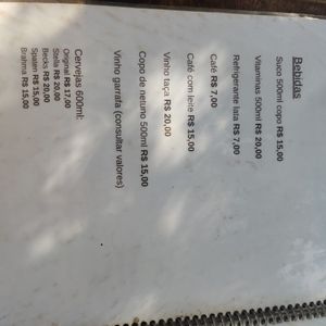 Menu at Restaurante Fofocaria Caraíva in Bahia