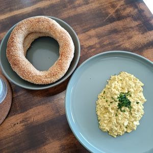 Scrambled tofu and kaak at 1947 in Boronia