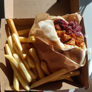 vegan chicken shawarma pocket at 1947 in Boronia
