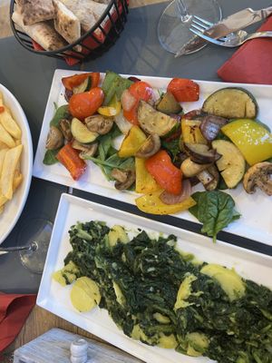 Chard potatoes & grilled veg & pizza bread & chips   at Pasike in Trogir