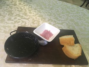 Local olive oil & bread at Pasike in Trogir