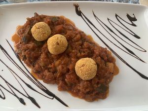 Rice balls with vegetables  at Pasike in Trogir