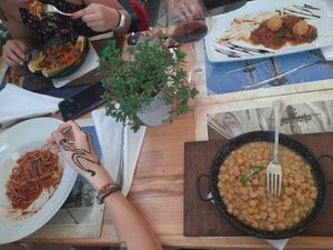4different vegan dishes we ate at Pasike in Trogir