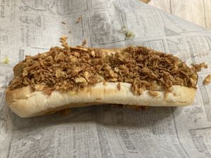 Vegan hot dog  at The Dog is Hot in Barcelona