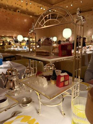 Vegan Afternoon tea dessert portion (on top)  at Sketch - Afternoon Tea at The Gallery in London