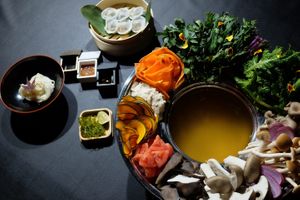 Vegan hot pot  at Kobayashiya in Toyooka