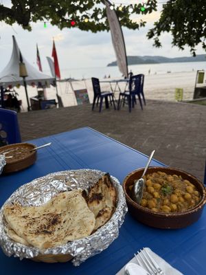 Chana Masala and garlic Naan (say no Butter)  at Taste of India in Kedah