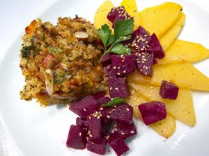 Quinoa Gratin with season veggies at MU-Food in Geneva