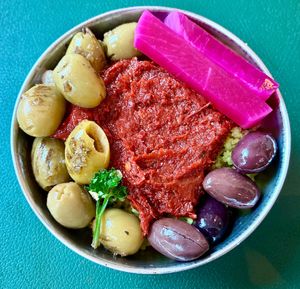 Muhammara bowl at Ewaan in Dubai