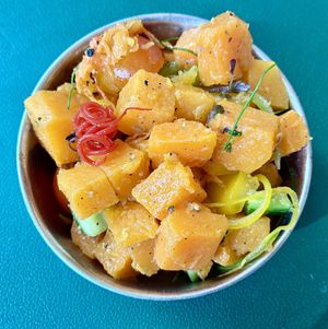 Roasted pumpkin salad   at Ewaan in Dubai