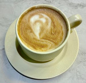 Oat latte at East 14 in Dubai