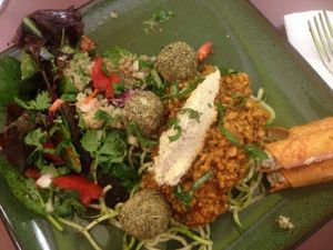 Spaghetti!!! at Rawtopian Bliss Cafe in Columbia